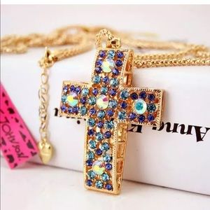 Betsey Johnson multi color cross